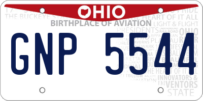 OH license plate GNP5544