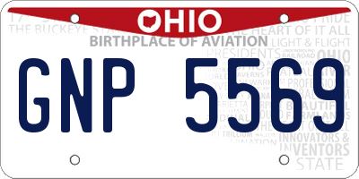 OH license plate GNP5569