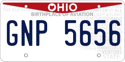 OH license plate GNP5656