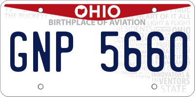 OH license plate GNP5660