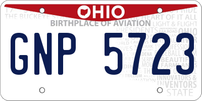 OH license plate GNP5723