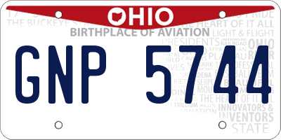 OH license plate GNP5744