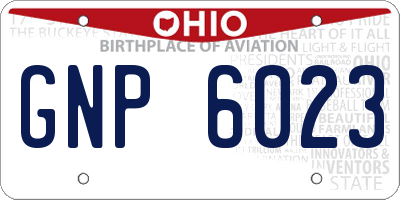 OH license plate GNP6023