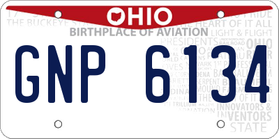 OH license plate GNP6134