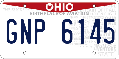 OH license plate GNP6145