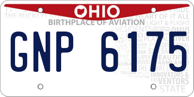 OH license plate GNP6175