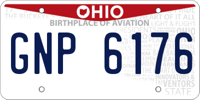 OH license plate GNP6176