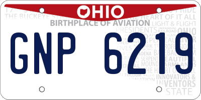 OH license plate GNP6219