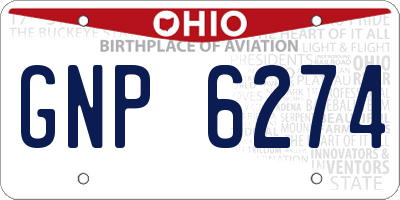 OH license plate GNP6274