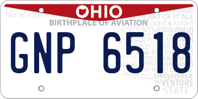 OH license plate GNP6518