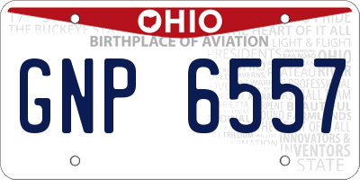 OH license plate GNP6557