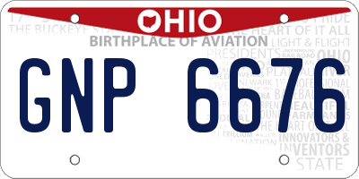 OH license plate GNP6676