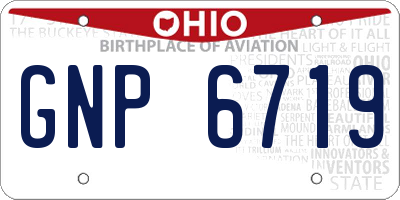 OH license plate GNP6719