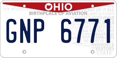 OH license plate GNP6771