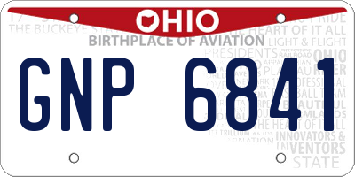 OH license plate GNP6841