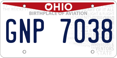 OH license plate GNP7038