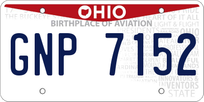 OH license plate GNP7152