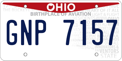 OH license plate GNP7157