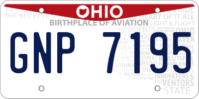 OH license plate GNP7195