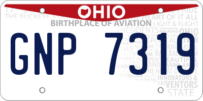 OH license plate GNP7319