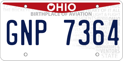 OH license plate GNP7364
