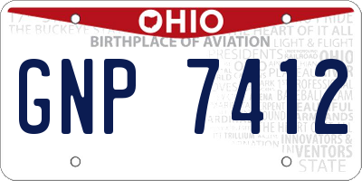 OH license plate GNP7412