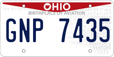 OH license plate GNP7435