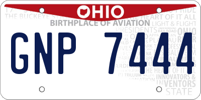OH license plate GNP7444
