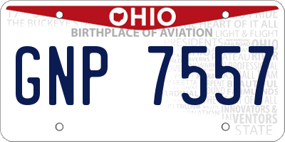 OH license plate GNP7557