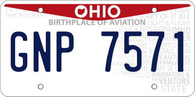 OH license plate GNP7571