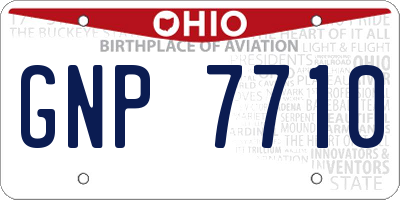 OH license plate GNP7710