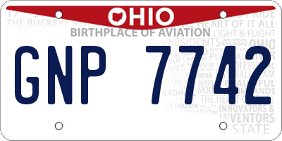 OH license plate GNP7742