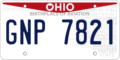 OH license plate GNP7821