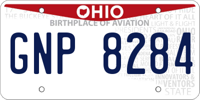 OH license plate GNP8284
