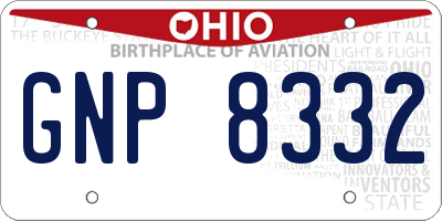 OH license plate GNP8332