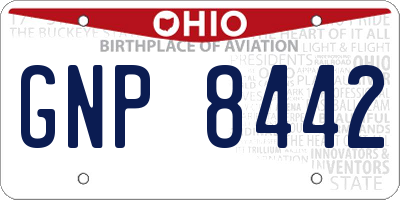 OH license plate GNP8442