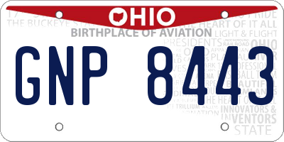 OH license plate GNP8443