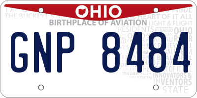 OH license plate GNP8484