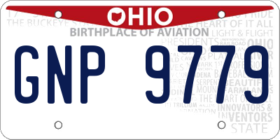 OH license plate GNP9779