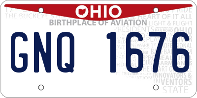 OH license plate GNQ1676