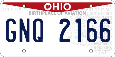 OH license plate GNQ2166