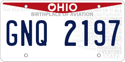 OH license plate GNQ2197
