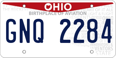 OH license plate GNQ2284