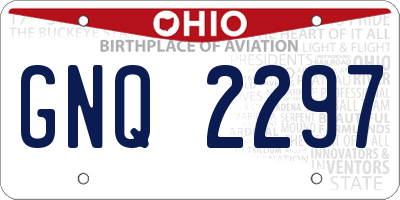 OH license plate GNQ2297