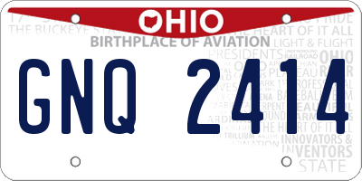OH license plate GNQ2414