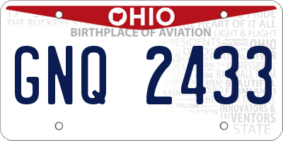 OH license plate GNQ2433
