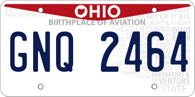 OH license plate GNQ2464