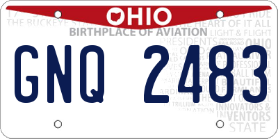 OH license plate GNQ2483
