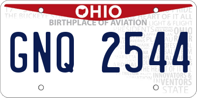 OH license plate GNQ2544