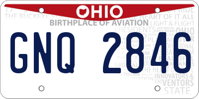 OH license plate GNQ2846